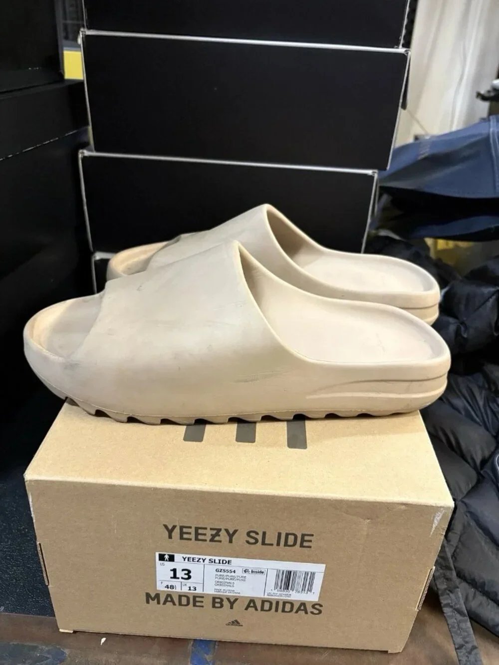 WORN Men’s Yeezy Slide Pure (First Release) GZ5554 Size 13 WITH BOX